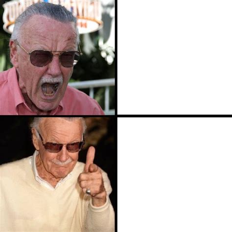 The Drake Disapproval and Approval Meme Template but with Stan Lee for ...