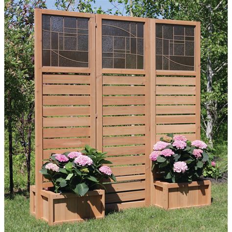 Yardistry Langdon Privacy Screen with Planters & Reviews | Wayfair