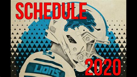 Detroit Lions Schedule (Things to look for) - YouTube