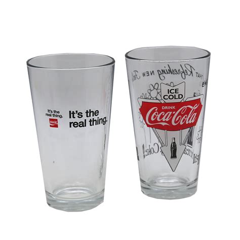 Coca-Cola Coca Cola Classic Logos Pub Glass - Set Of 2 - Walmart.com