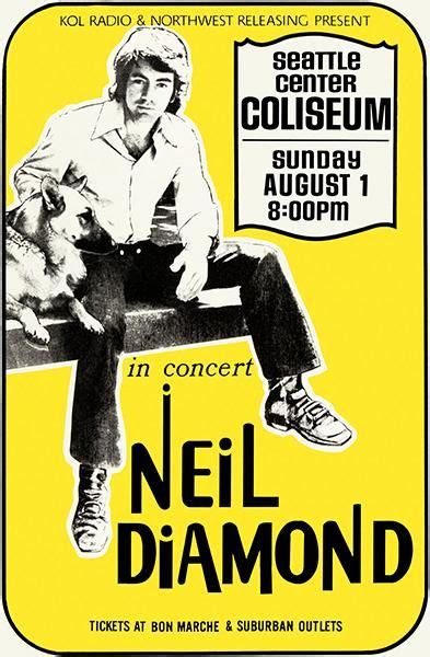 Neil Diamond - 1971 - Seattle WA - Concert Poster – Poster-Rama Rock Posters, Gig Posters, Band ...