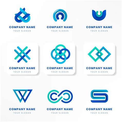 Blue logo branding design vector set | premium image by rawpixel.com | Branding design logo ...