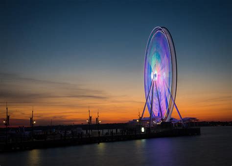 Ferris Wheel at National Harbor Photograph by Gene Sizemore - Fine Art America