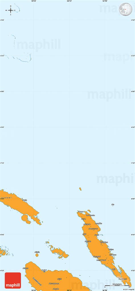 Political Simple Map of Malaita