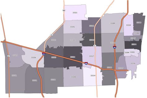 Fort Lauderdale Zip Code Map - GIS Geography