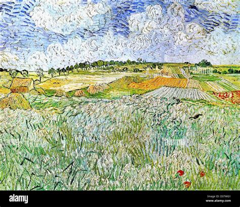 Vincent van Gogh, The Plain at Auvers. 1890. Post-Impressionism. Oil on ...