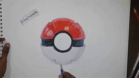 How To Draw 3D PokeBall - YouTube