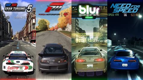 TOYOTA SUPRA In Racing Games - YouTube