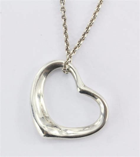 Vintage Tiffany & Co Sterling Silver Elsa Peretti Open Heart Pendant N — Queen May