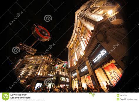 Oxford Street Tube Station at Christmas Time Editorial Photography - Image of blur, capital ...