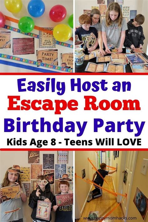 How to Easily Throw an Escape Room Birthday Party at home. Kids will ...