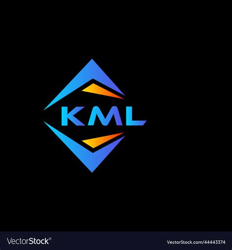 Kml abstract technology logo design on black Vector Image