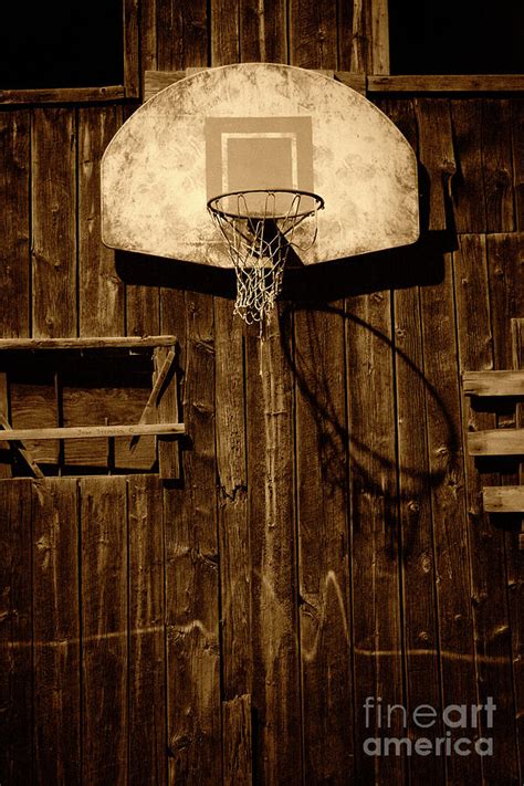 Vintage Backyard Basketball Hoop Photograph by John Stephens