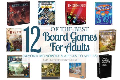 12 Of The Best Board Games For Adults (Beyond Monopoly & Apples to Apples)