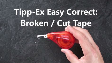 FIX: Tipp-Ex Easy Correct - Broken / Cut Tape - YouTube