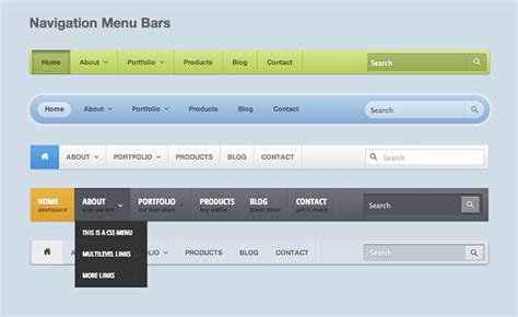 Horizontal Navigation menu with sub-menu using pure CSS Source Code