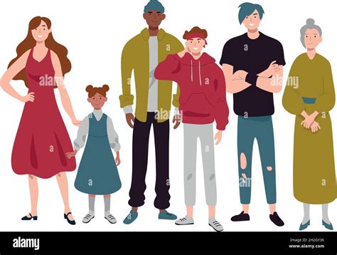 Group of people of different ages childhood youth middle and old Stock Vector Image & Art - Alamy