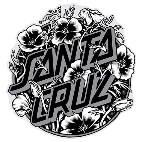 Black and White Santa Cruz Logo - LogoDix