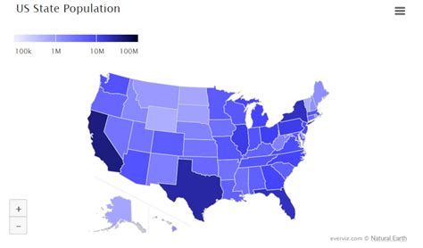 US State Population - Choropleth map - everviz