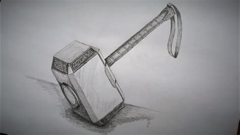 Realistic Thor Stormbreaker Drawing Step by step beginner drawing ...