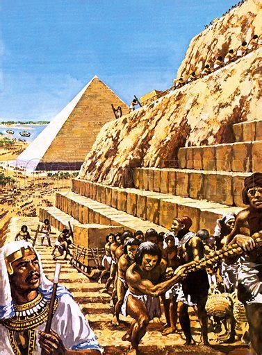 Building the Great Pyramid at Giza, ancient Egypt stock image | Look and Learn