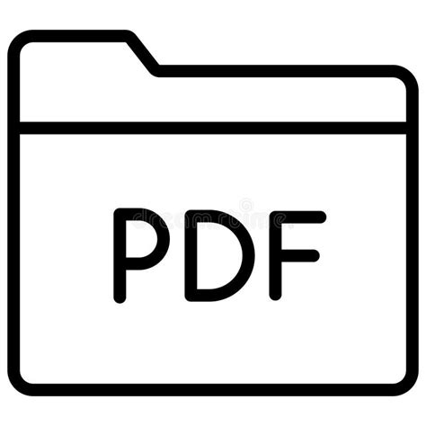 Pdf Folder Isolated Vector Icon Which Can Easily Modify or Edit Stock ...