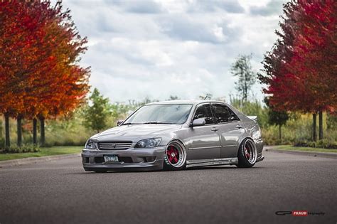 HD wallpaper: silver sedan, autumn, lexus, toyota, jdm, tuning, low ...