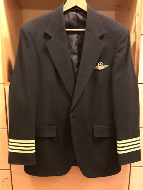 Continental Airlines Pilot Uniform Blazer - Size 39R - Genuine Captain Uniform | #1915352320