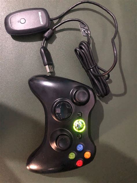 Original Xbox 360 Controller with wireless receiver, Video Gaming, Gaming Accessories ...