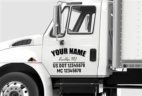 Custom US DOT Trucking Decal US Dot Stickers Truck Door - Etsy