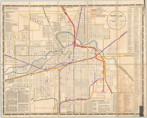 City Map of Muncie, Indiana | Curtis Wright Maps