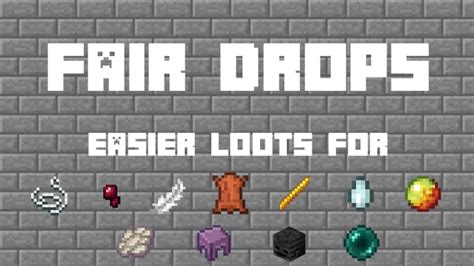 Fair drops - Easier mob loot Minecraft Data Pack