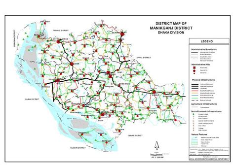 Maps of Bangladesh: Manikganj District