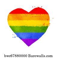 701 Heart in rainbow lgbt flag colors Posters and Art Prints | Barewalls