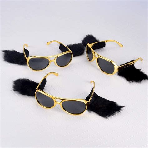 70 s Party Halloween Props Role Playing Elvis Presley Styling Prom Glasses Simulation Wig Photo ...