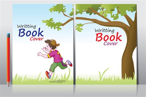 School Writing book cover design 16529335 Vector Art at Vecteezy