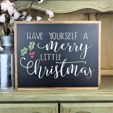 Have Yourself A Merry Little Christmas framed wood sign by BehindTheGreenDesk on Etsy ...