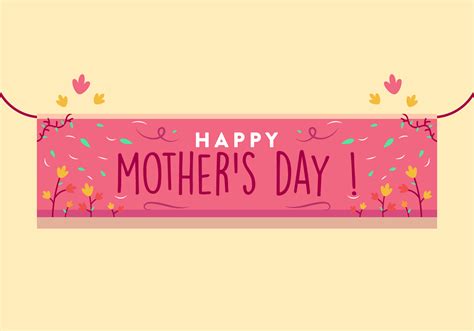 Mothers Day Banner Vector | Mother's day banner, Happy mothers day ...