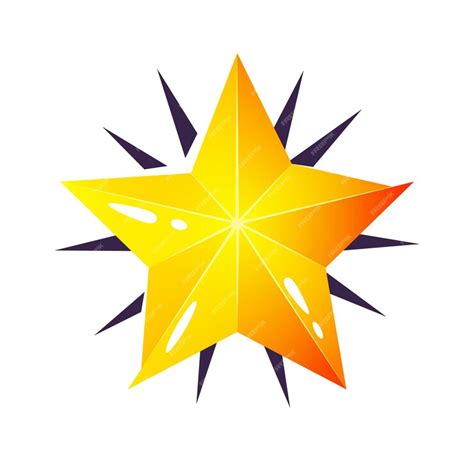 Premium Vector | Cartoon Golden Star icon Vector illustration