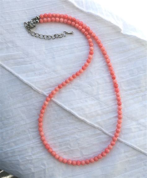 Coral Necklace Pink Coral Necklace Natural Coral Necklace - Etsy