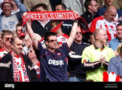 Sheffield united fans show their support for their team hi-res stock ...