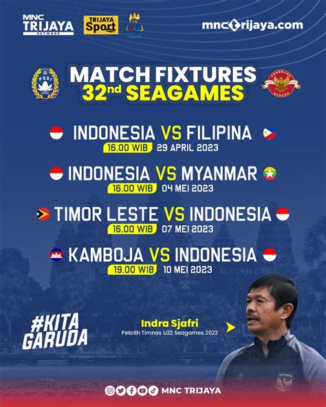 Jadwal SEA Games 2023 Timnas Indonesia U-22 di Fase Grup A | Mnctrijaya.com