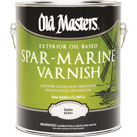 Old Masters 92301 1G Satin Spar Marine Varnish: UV-Resistant Exterior Finish for Ultimate Protection