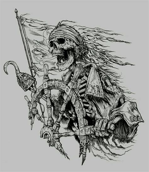 Skull Tattoo Design, Tattoo Design Drawings, Tattoo Sketches, Tattoo Designs, Pirate Skull ...