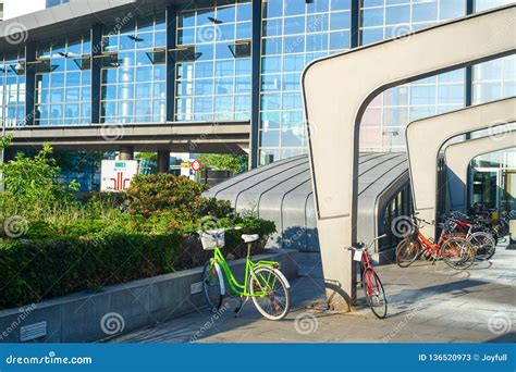 Bicycles Parking at Copenhagen Airport Stock Image - Image of ...