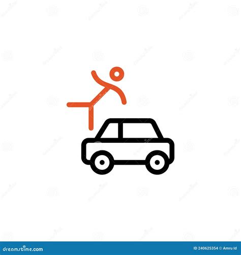 Accidental Accident Car Crash Outline Icon, Logo, And Illustration ...