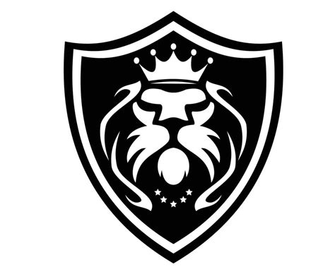 crowned lion logo with royal shield 12911720 Vector Art at Vecteezy