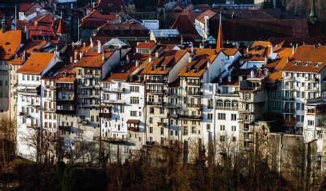 Classic City Architecture of Switzerland Street View Stock Photo - Image of decorated, bern ...