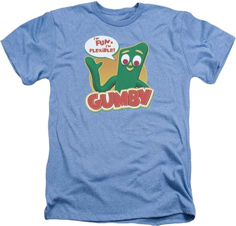 Gumby - Mens Fun & Flexible Heather T-Shirt: Amazon.co.uk: Clothing