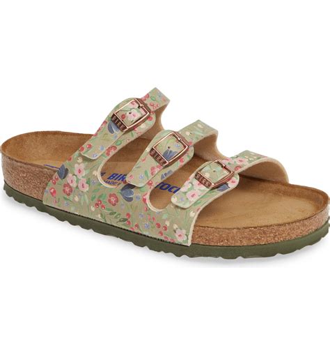 Birkenstock Florida Meadow Flowers Birko-Flor™ Slide Sandal (Women) | Nordstrom Strap Sandals ...